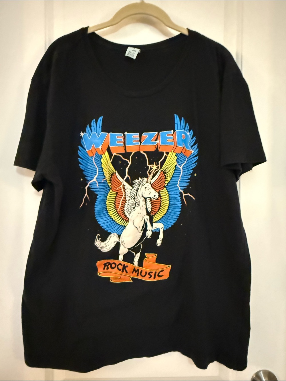 Weezer “Rock Music” Crew Neck Tee Shirt Blk XL